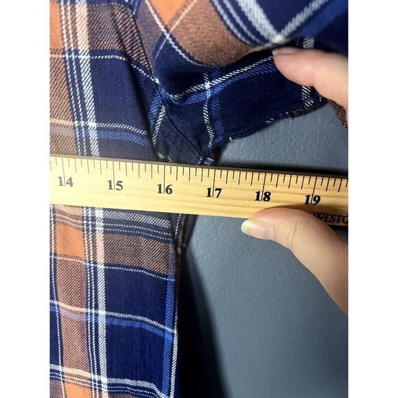 Mo : Vint Shirt Dress Women's Sz Small Plaid Soft Southwestern 100% Cotton Cozy - Picture 7 of 8